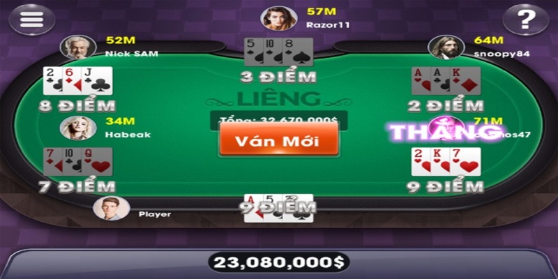 Trình tự các bước đánh liêng tại nhà cái 9bet